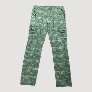 Michael Bastian Pants Mens 34x30 Green Camouflage Panda Bamboo Cargo Slim‎